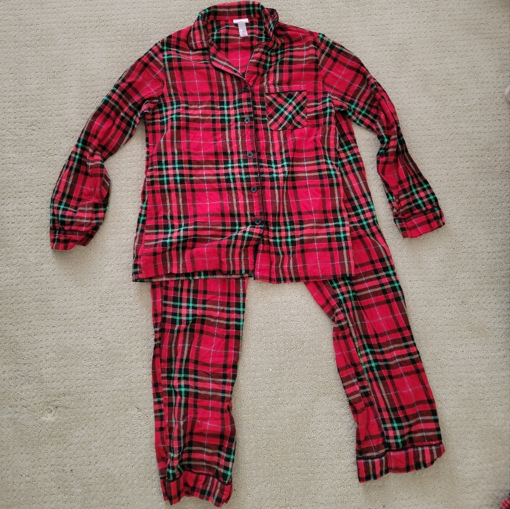 Wondershop red tartan Christmas pajamas size small